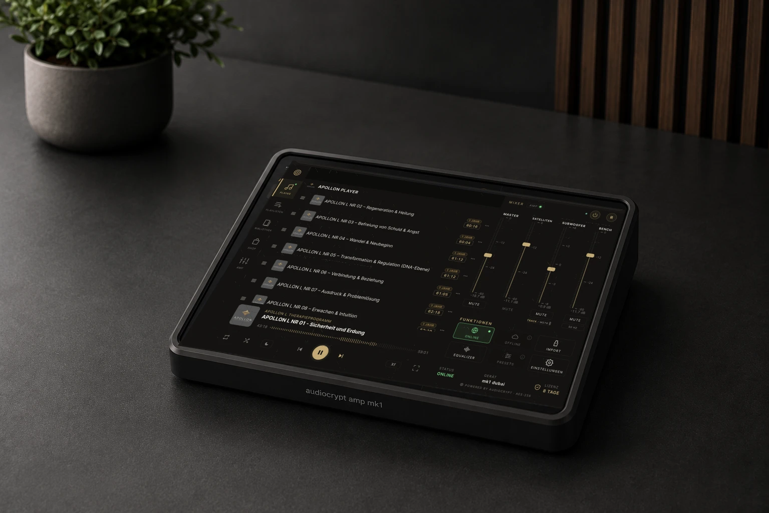AudioCrypt Amp MK1 with the AudioCrypt Player